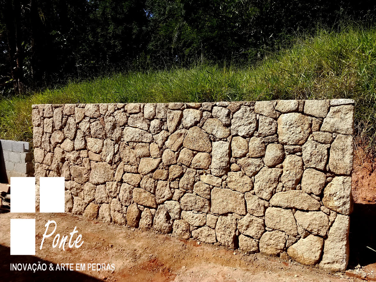 Muro com pedra moledo rústica – Ponte Pedras